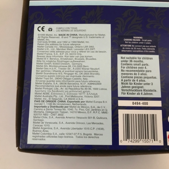 Vintage Avon Exclusive Special Ed Winter Velvet Barbie 1st in Series 1995 NIB - Picture 6 of 7